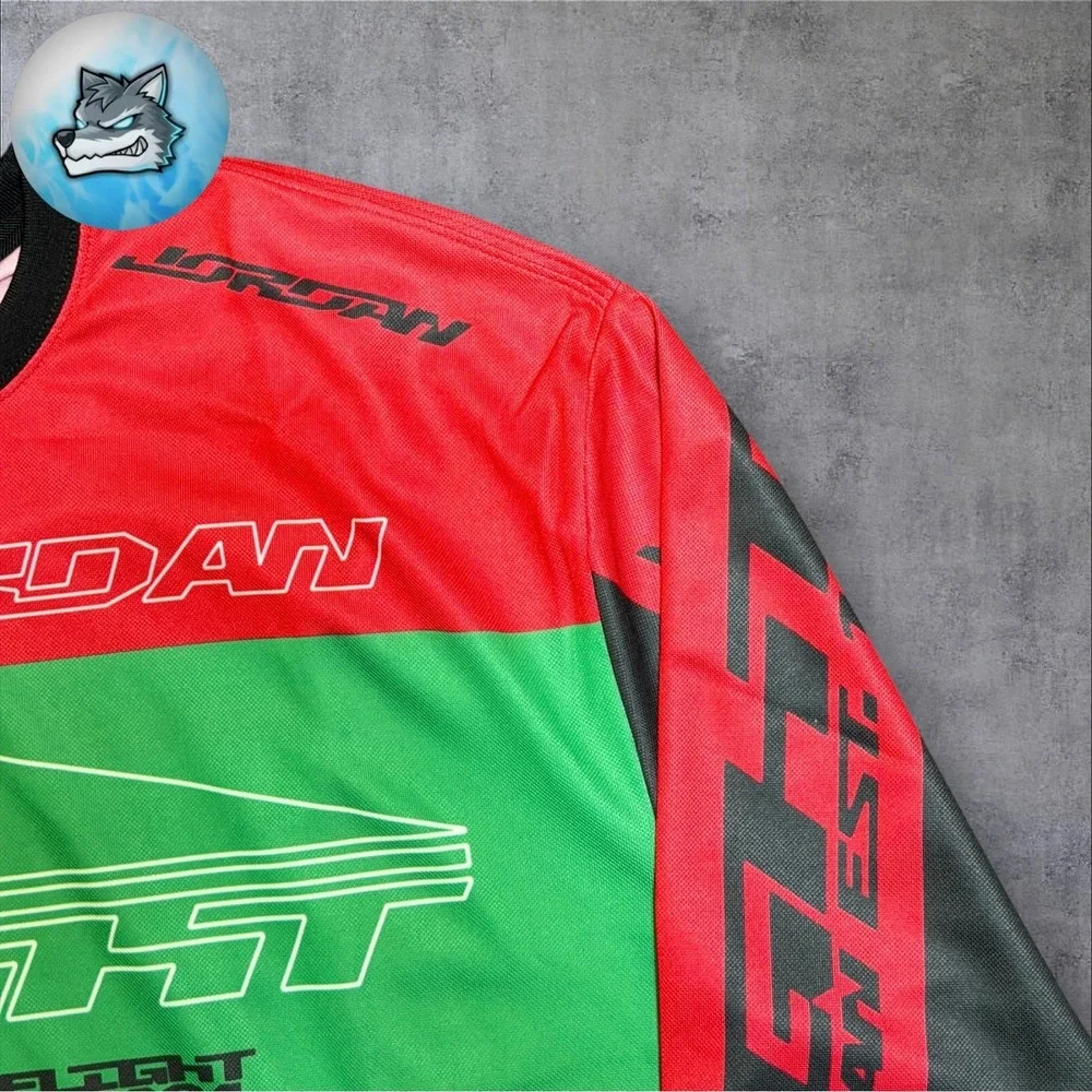 Nike Air Jordan Racing Motocross Dri-Fit Long Sleeve Shirt Mens Med FV7239-687